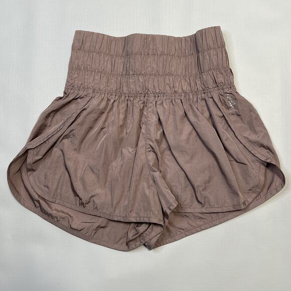 Free People Movement Shorts Womens Medium The Way Home High Rise Smocked Waist - Picture 1 of 12